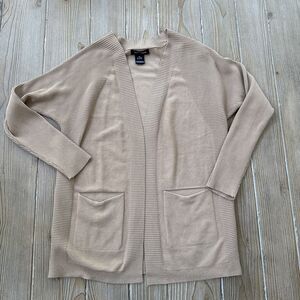 Women’s Select + Trend Open Brown Lightweight Cardigan Pockets Petite Small